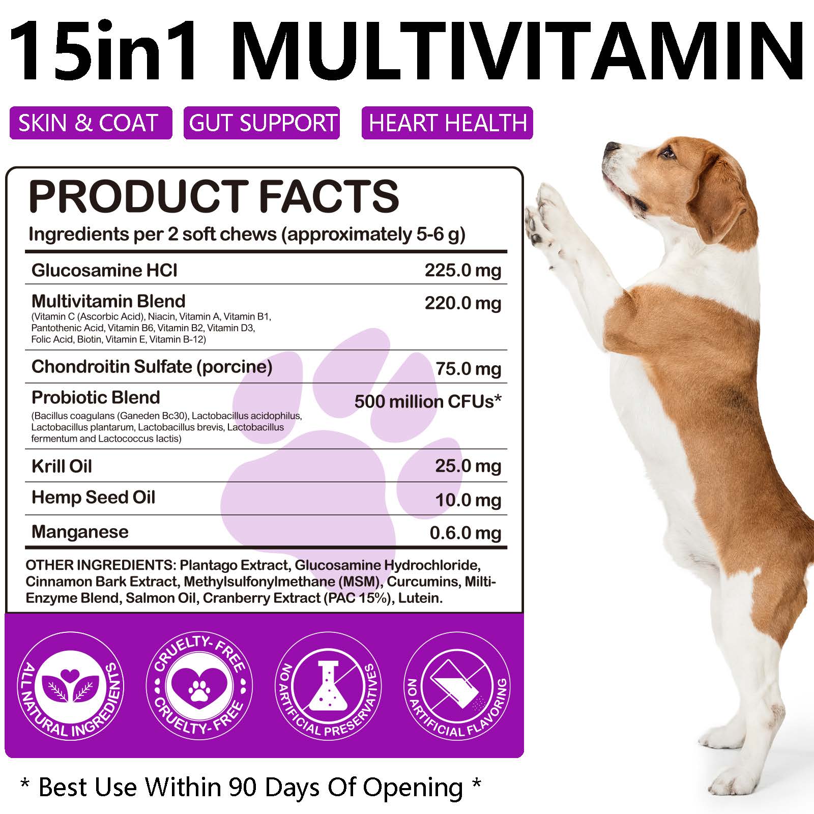 OlipetLabs 15-in-1 Multivitamin Soft Chews