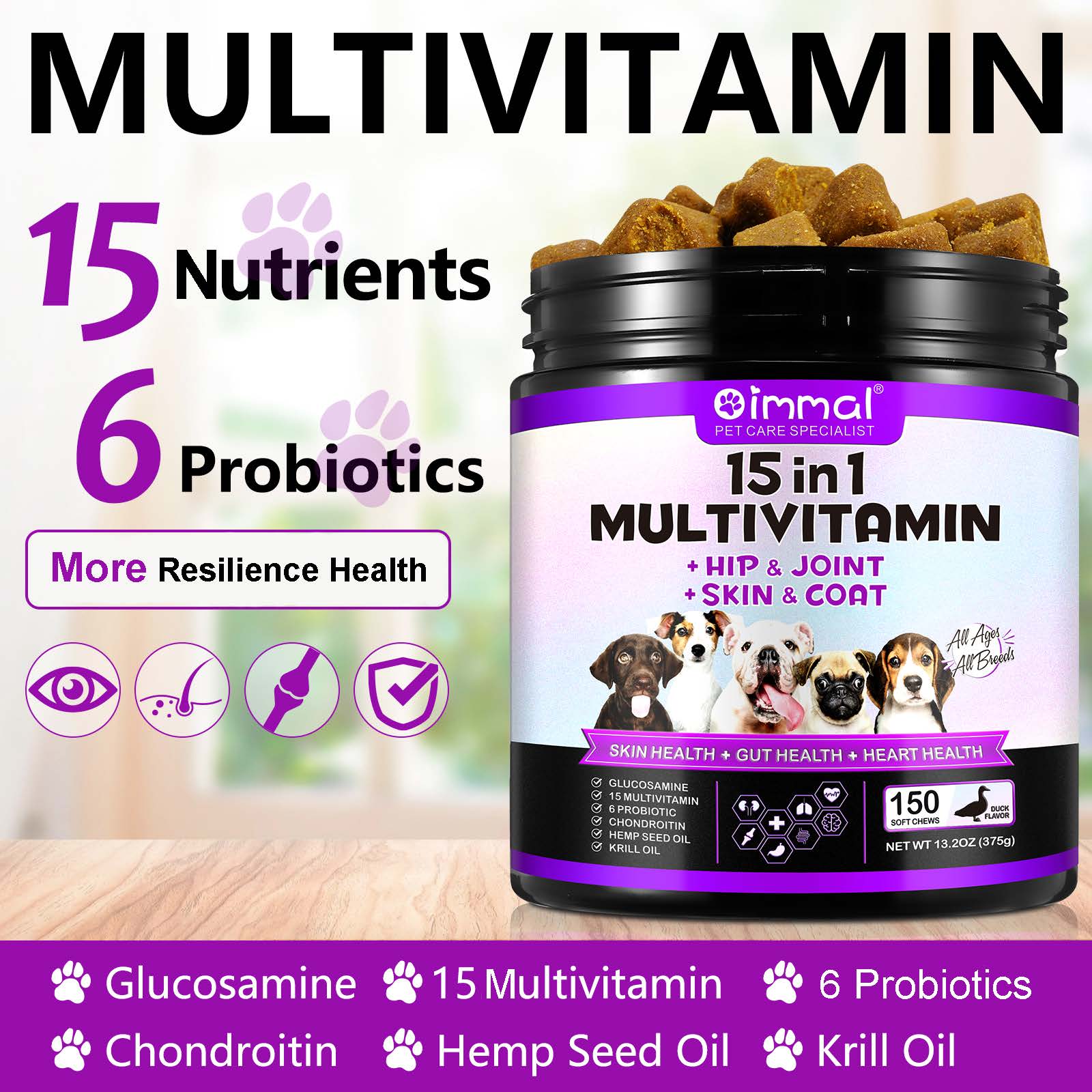 OlipetLabs 15-in-1 Multivitamin Soft Chews