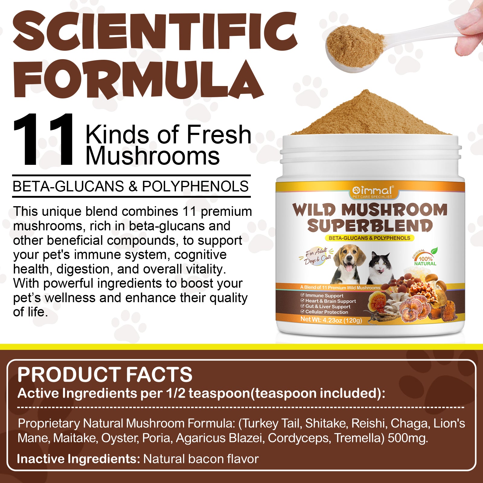 OlipetLabs Wild Mushroom Superblend for Dogs & Cats